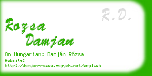 rozsa damjan business card